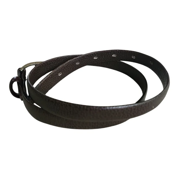 Vintage Brown Leather Wrap Belt with Horse Head Buckle – Cinturones Finos T-77-2 - Picture 6 of 9